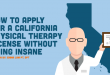 california physical therapy license
